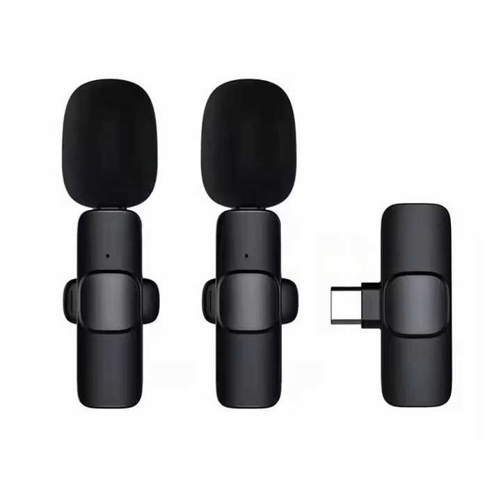 10x K8 K9 Type-c Interface Bluetooths Wireless Dual Lavalier Microphone System Portable Audio Video Microphone for Phone